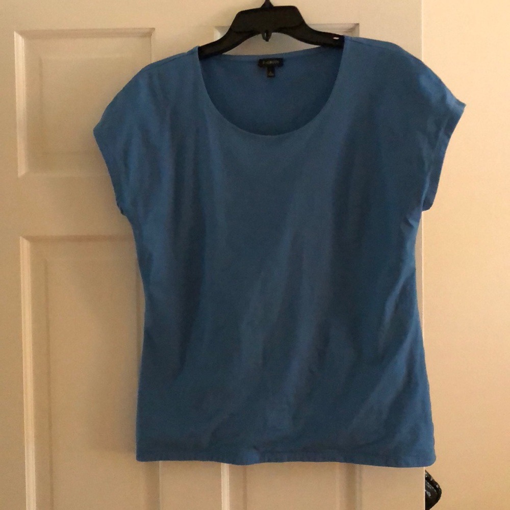 Cornflower blue Talbots short sleeve ladies top